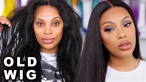 HOW TO REVIVE YOUR OLD WIG WIG TRANSFORMATION WIG INSTALL YouTube