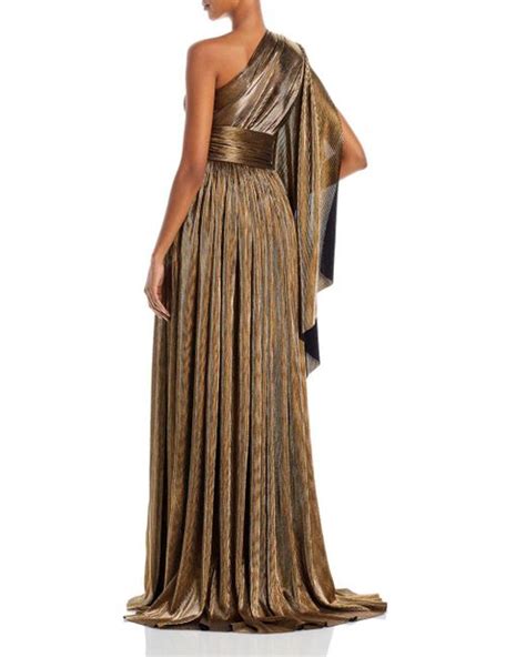 Bronx And Banco Florence One Shoulder Gown In Natural Lyst