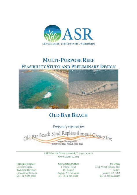 Old Bar Proposal - Old Bar Beach Sand Replenishment Group Inc.