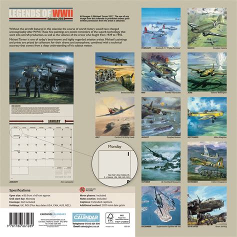 Legends Of Wwii Wandkalender 2024 Kaufen Bei Europosters