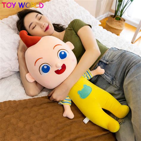 70cm big size JJ Cocomelon JoJo Plush Toy bus baby yellow clothes doll ...