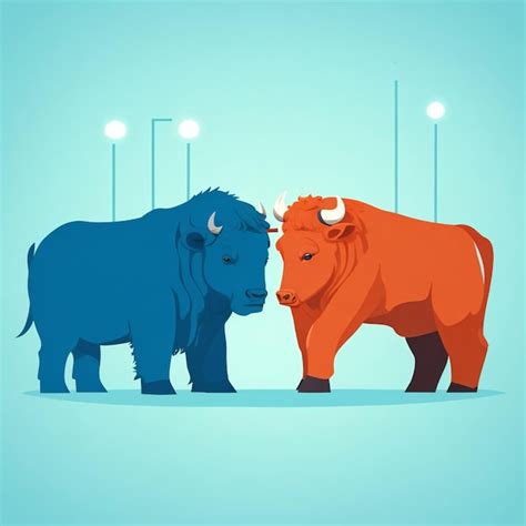 Premium Ai Image Vector Stock Market Concept With Bull And Bear