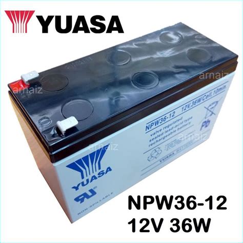 Yuasa UPS Battery 12V 7 2Ah NPW36 12 12 Volts 36 Watts 7 2 Ampere 36W