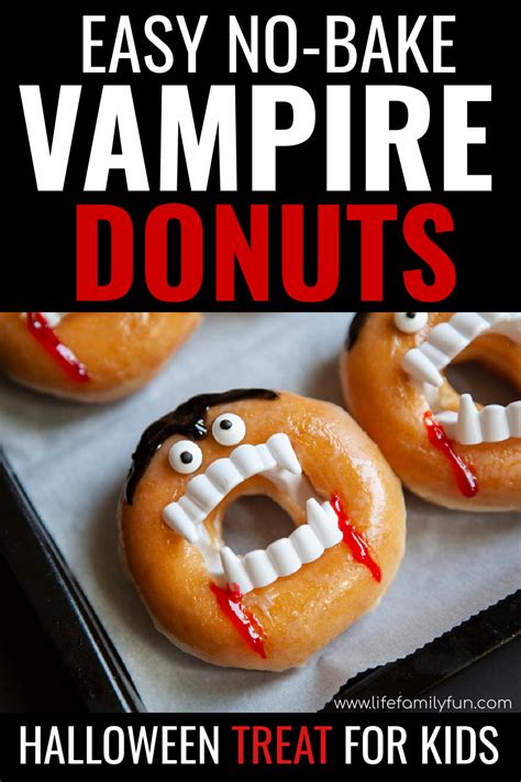 Vampire Halloween Donuts With Fangs Recipe Easy Halloween Food