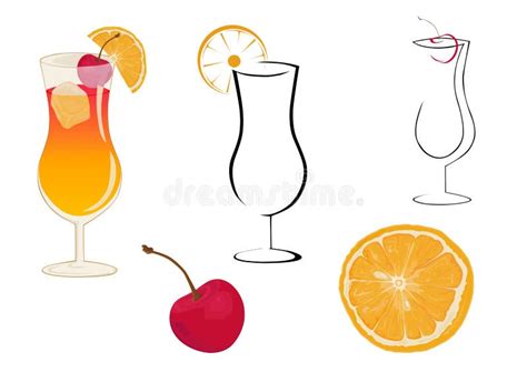 Cocktail Sex On The Beach Stock Vector Illustration Of Vacation 4351353