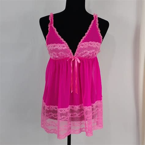 Victoria S Secret Sheer Babydoll Lingerie Top Gem