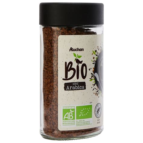 Auchan Bio Café Soluble Lyophilisé 100 Arabica 100g Pas Cher Auchanfr