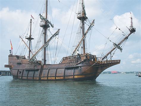Spanish Tall Ship El Galeon Andalucia Working Boat Old Sailing Ships