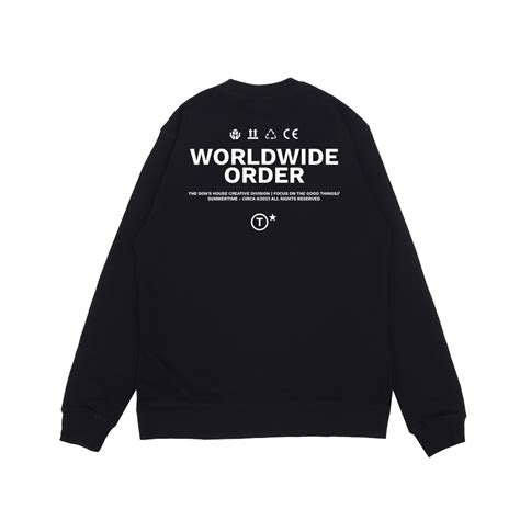 Jual The Dons House Worldwide Black Sweater Crewneck Switer