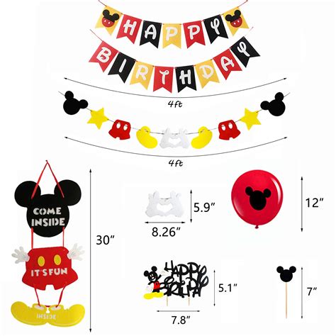 Buy Mickey Mouse Birthday Party Decorations Supplies, Mickey Mouse ...