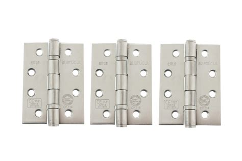 Ah1433sss3 Atlantic Ball Bearing Hinges Grade 13 Fire Rated 4 X 3 X 3mm Set Of 3 Satin