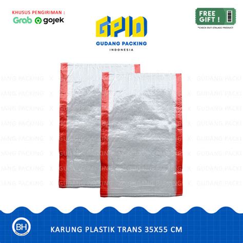 Promo Gosend Grab Karung Plastik Transparan Ukuran Beras Kg X