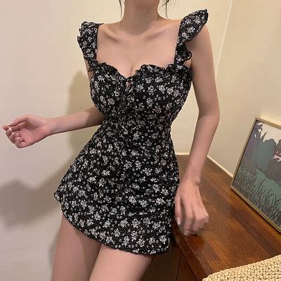 Women S Swimsuit New Sexy Hot Spring Slimming Covered Belly One Piece Skirt Style Small