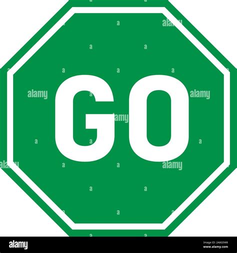 go sign on white background. flat style. green go sign for your web ...