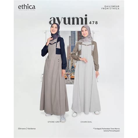 jual eticha indonesia gamis dewasa ayumi  original  eticha