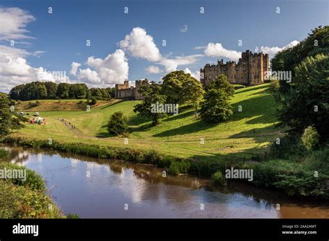 Alnwick Castle From The Lion Bridge Alnwick Northumberland England