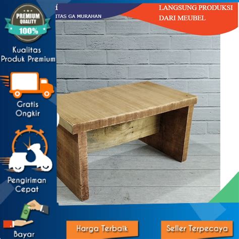 jual bangku jongkokan kayu papan bangku jingkik kayu bangku teras
