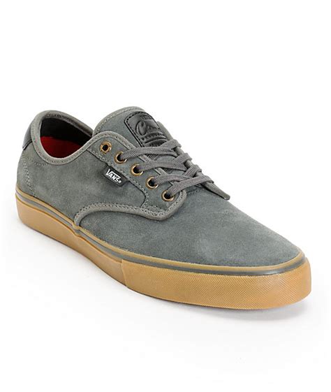 Vans Chima Pro Charcoal And Gum Suede Skate Shoes Zumiez