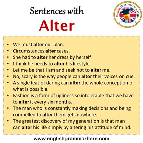 sentences  alter alter   sentence  english sentences