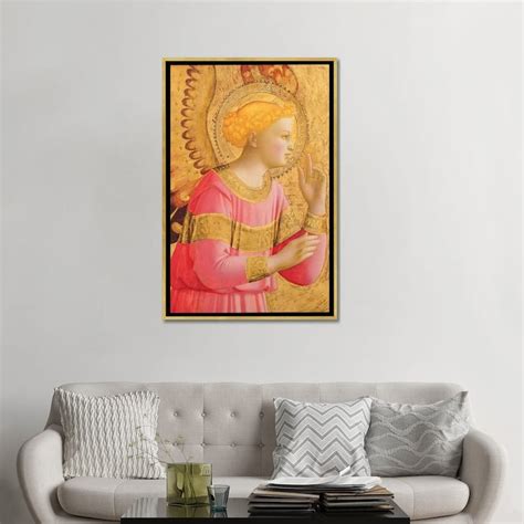 Icanvas Annunciatory Angel 1450 55 By Fra Angelico Framed Canvas