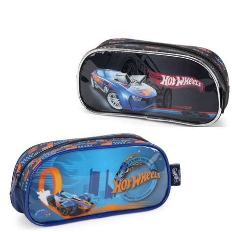 Estojo Simples Escolar Infantil Hot Wheels Luxcel Shopee Brasil