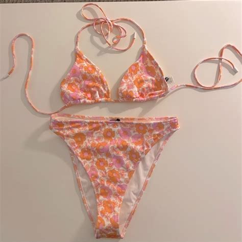 Triangl Swimwear Swim Triangl Vinca Neon Pop Bikini Top And High Waisted Bottom Poshmark