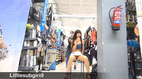 Dared By My Friend To Flash My Tits And Pussy In Store