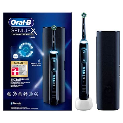 Oral-B Genius X Elektrische Zahnbürste, Reiseetui - Black