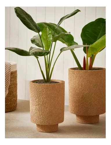 Vaso Cachepot Cimento Texturizado Nude 23 5x16 5cm Mart P Frete grátis