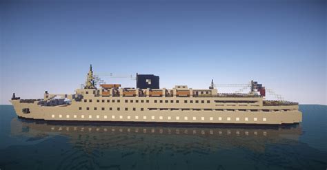 MS Caroline (vintage cruise ship) + Schematic Minecraft Map