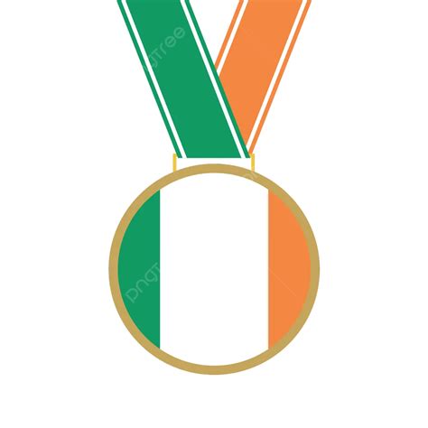 Medal Flag Design Template Ireland Vector Ireland Medal Icon Flag