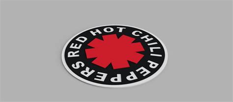 Free Stl File Red Hot Chili Peppers Logo Coasters D Printer Model To