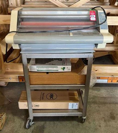 Gbc 4250 Laminator And Cart Beckort Auctions Llc