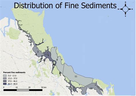 average percentage  fine sediments  scientific diagram