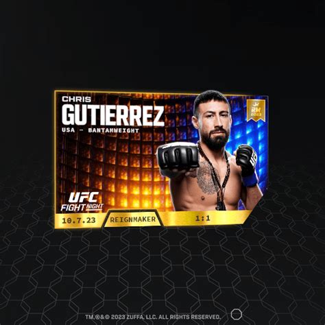 Chris Gutierrez Ufc Fight Night Set Hero Reignmaker Nft