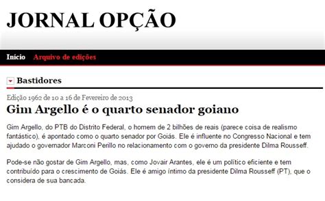 Gim Argello apontado como o 4º Senador de Goiás é condenado a 19 anos