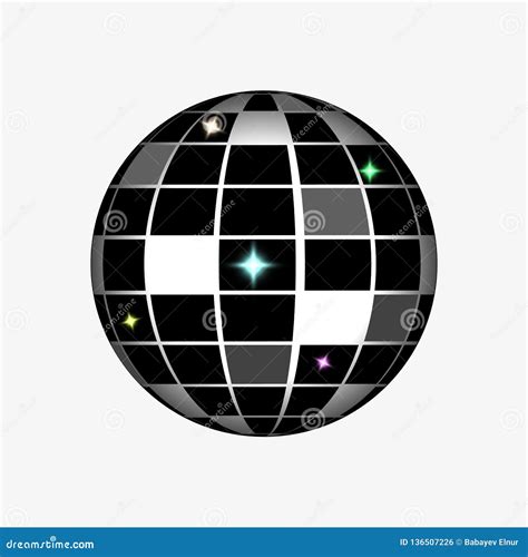 Disco Ball Icon Vector Filled Flat Sign Solid Pictogram Isolated On