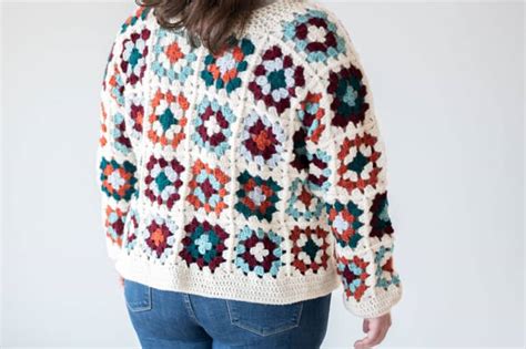 Granny Square Sweater Crochet Pattern Free Xs To 5xl