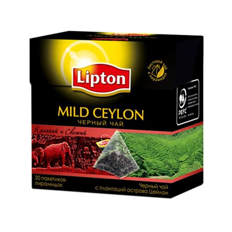 Lipton Mild Ceylon (Чай Липтон Пирамида Цейлон 20 пакетиков 1х12)