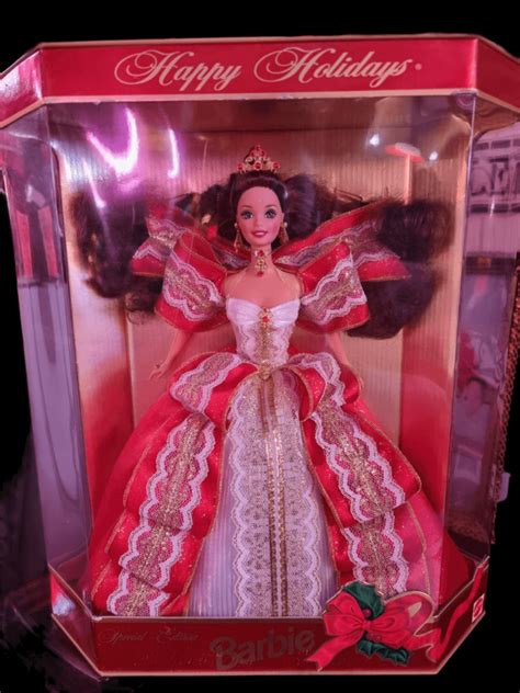 1997 Happy Holidays Barbie Brunette American Vintage Unlimited