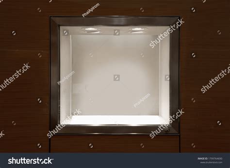 empty window display showcase glass stock photo  shutterstock