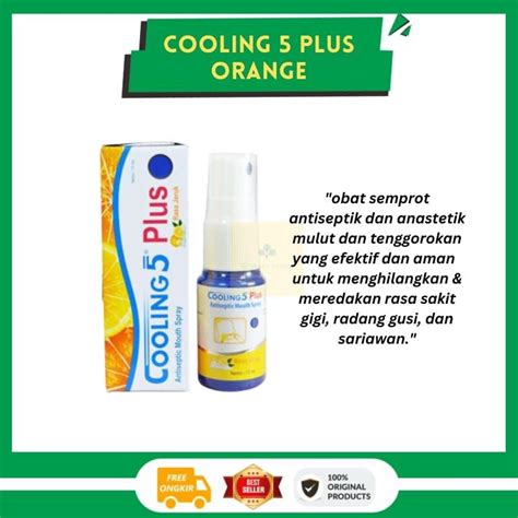 Jual COOLING 5 Plus Orange Obat Sariawan Radang Tenggorokan Sakit Gigi