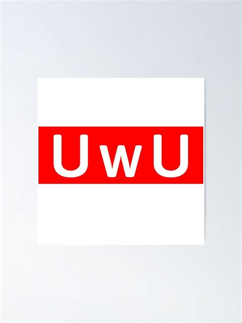 Uwu Happy Anime Face Tee T Shirt Poster By Bestdesigns1999 Redbubble