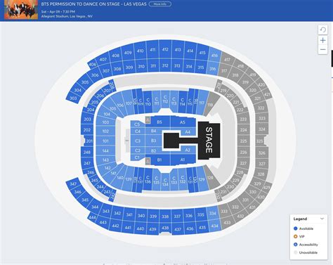 Breaking down the allegiant stadium concert seating chart setup 33