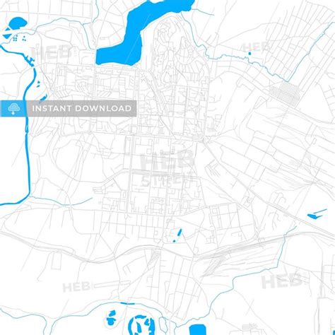 pervouralsk russia bright  toned vector map hebstreits
