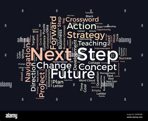 Word Cloud Background Concept For Next Step Future Vision Strategy For