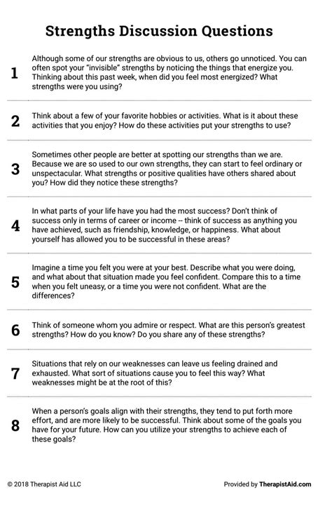 Group Therapy Discussion Questions For Adults