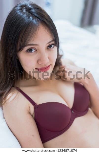 Sexy Asian Woman Lingerie Lying On Stock Photo 1234871074 Shutterstock