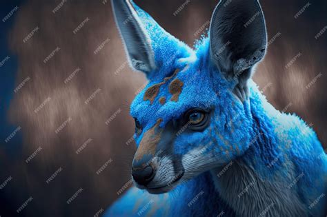 Premium Photo Blue Kangaroo
