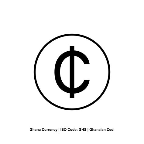 Ghana Currency Icon Symbol Ghanaian Cedi Ghs Sign Vector